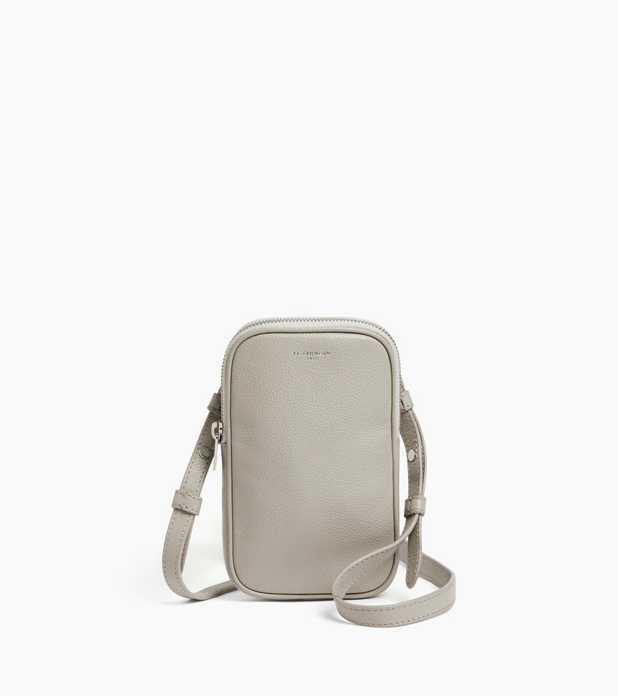 Etui téléphone en cuir grainé