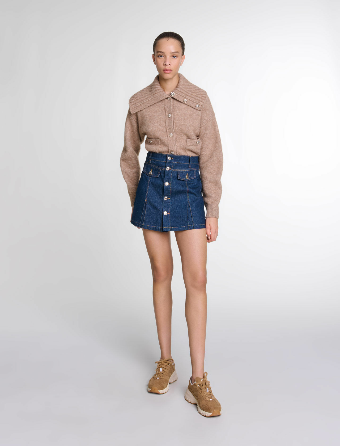 Short trompe l'œil en denim