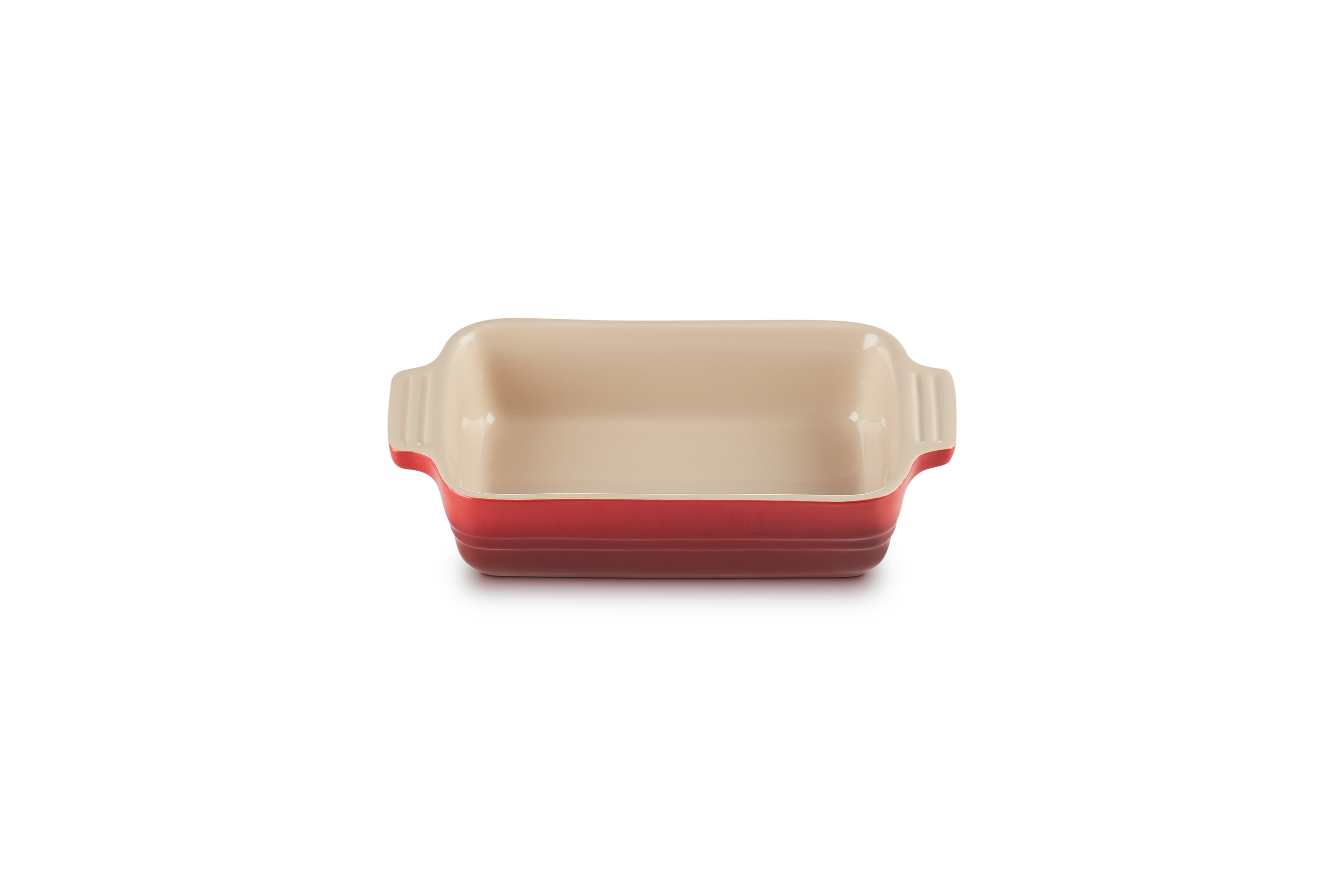 Plat rectangulaire classique 18cm en céramique cerise