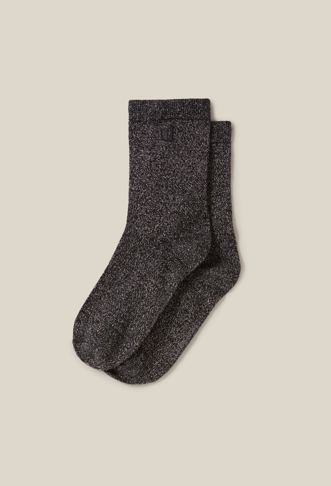 Chaussettes noires pailletées