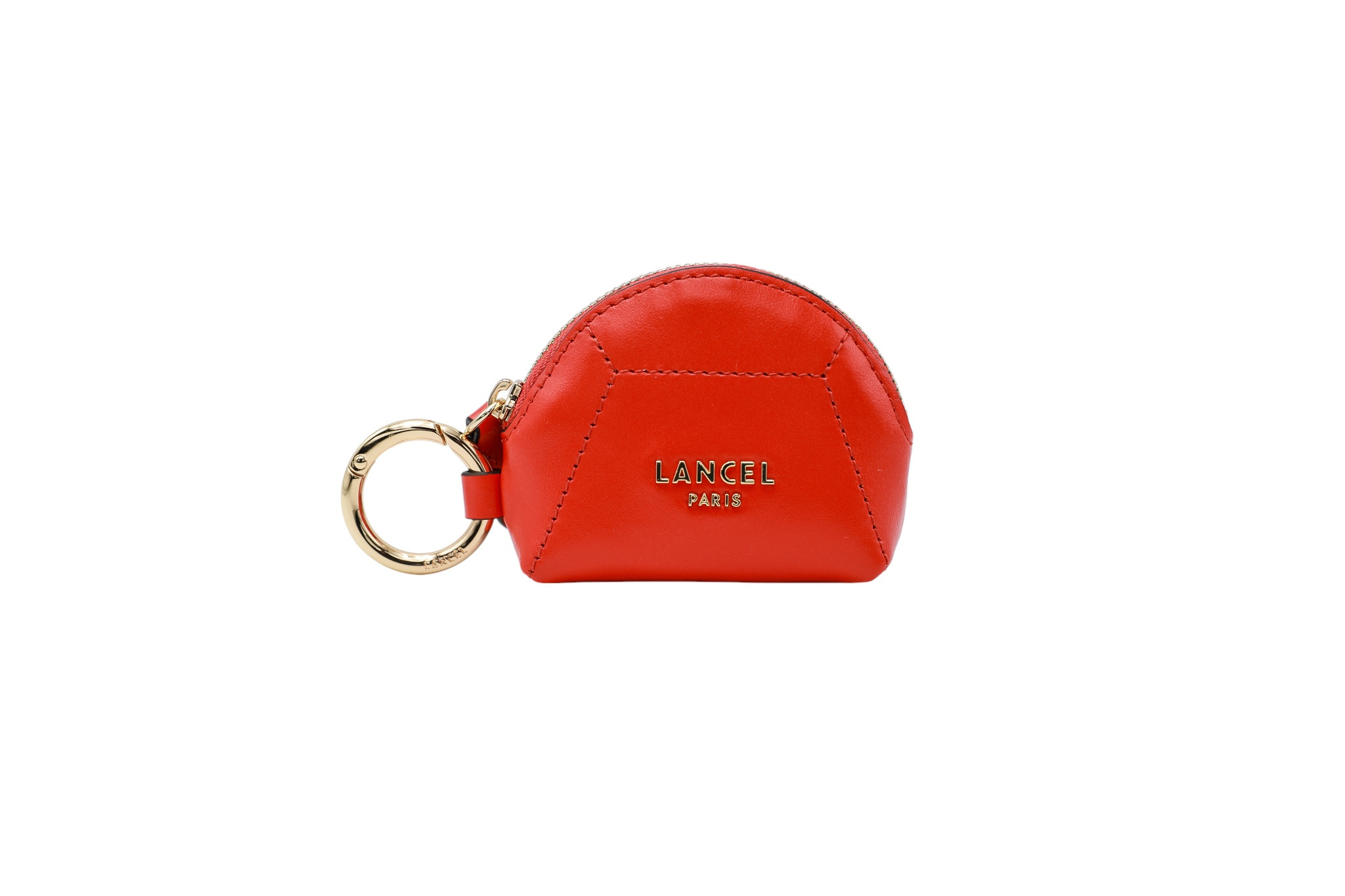 Lettrine De Lancel - Porte Monnaie Demi Lune - Rouge Poppy