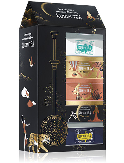 La Sélection - Coffret 5 boîtes + pince à thé - 101 gr