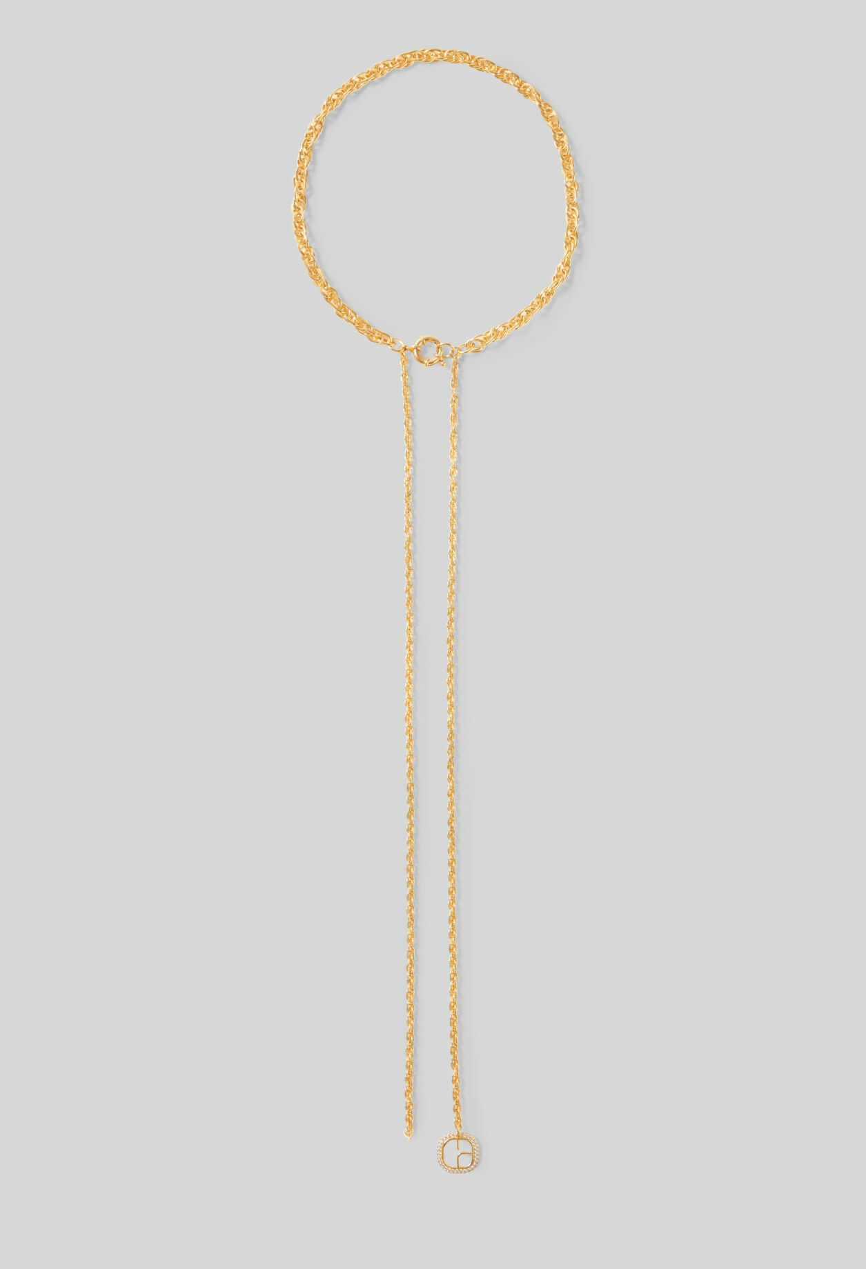 Collier double chaîne perle