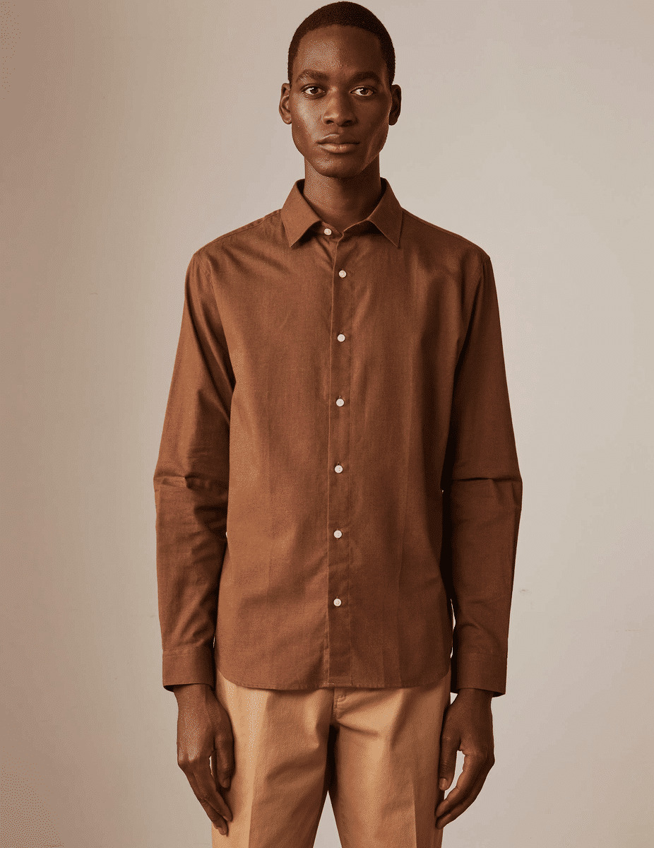 Chemise auguste marron