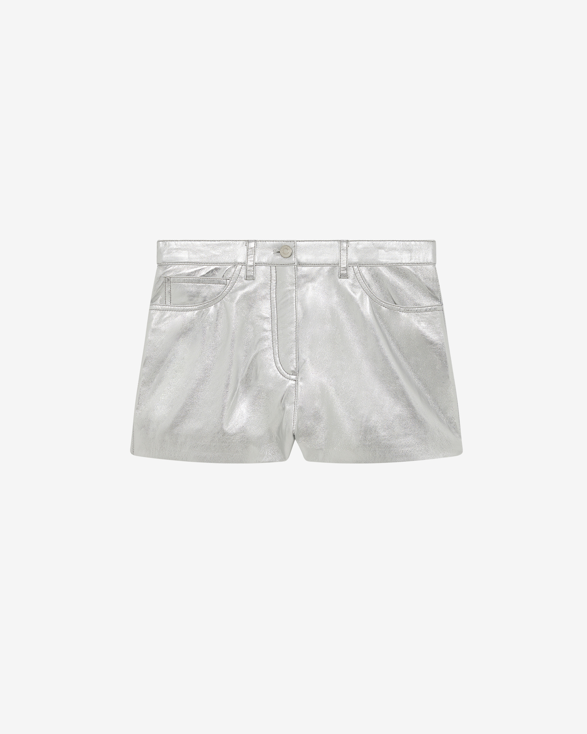 Short En Cuir Argenté Nazan