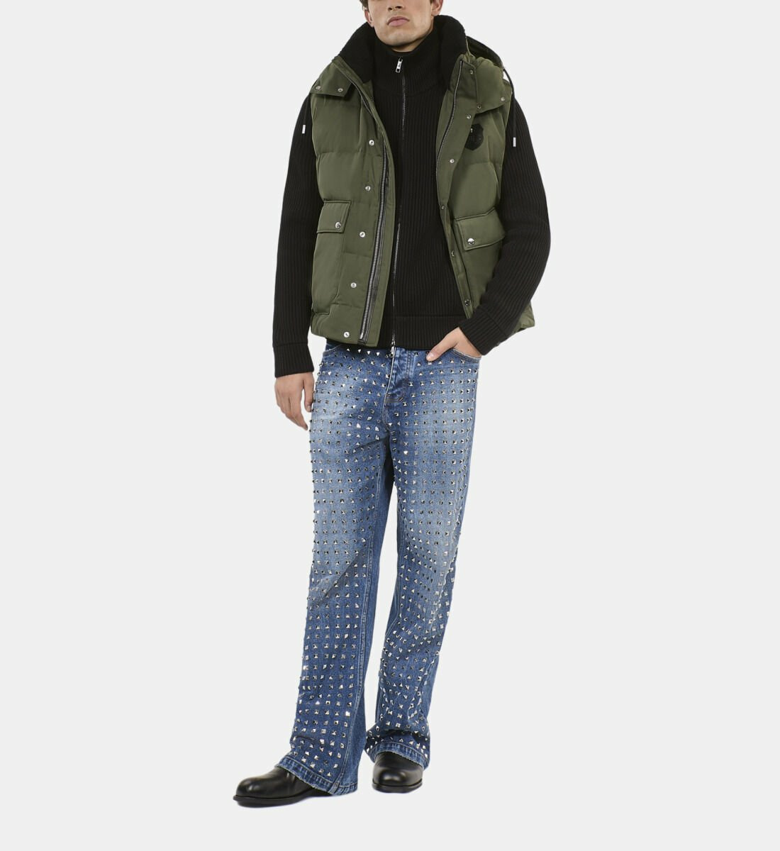 Doudoune Sans Manches Kaki Homme