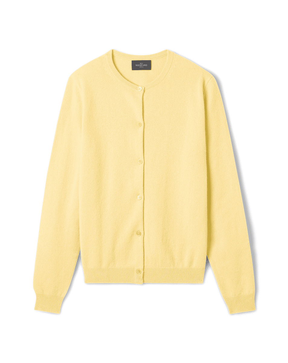 Cardigan classique - Femme - JAUNE BUVARD