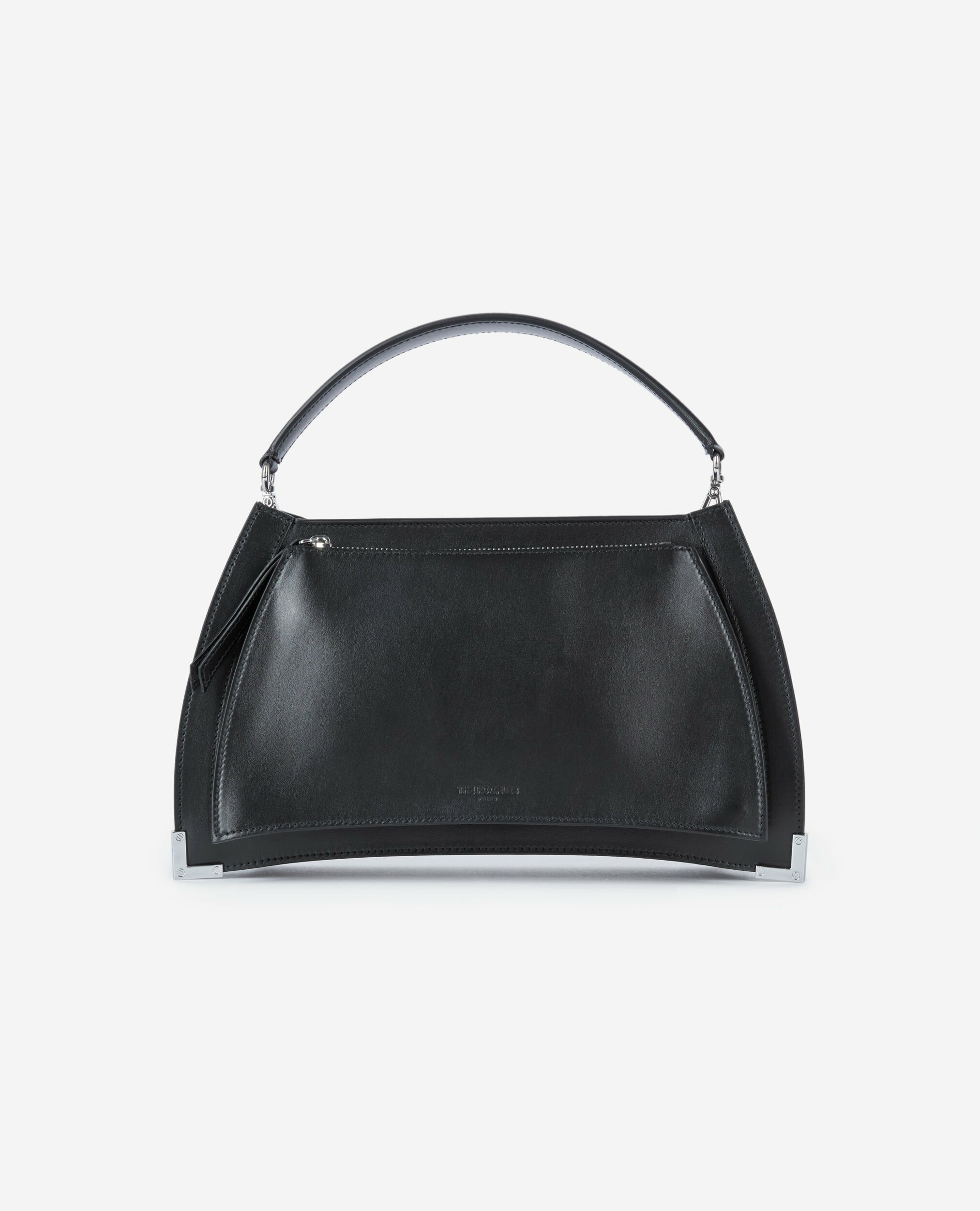Sac Trapèze En Cuir Noir