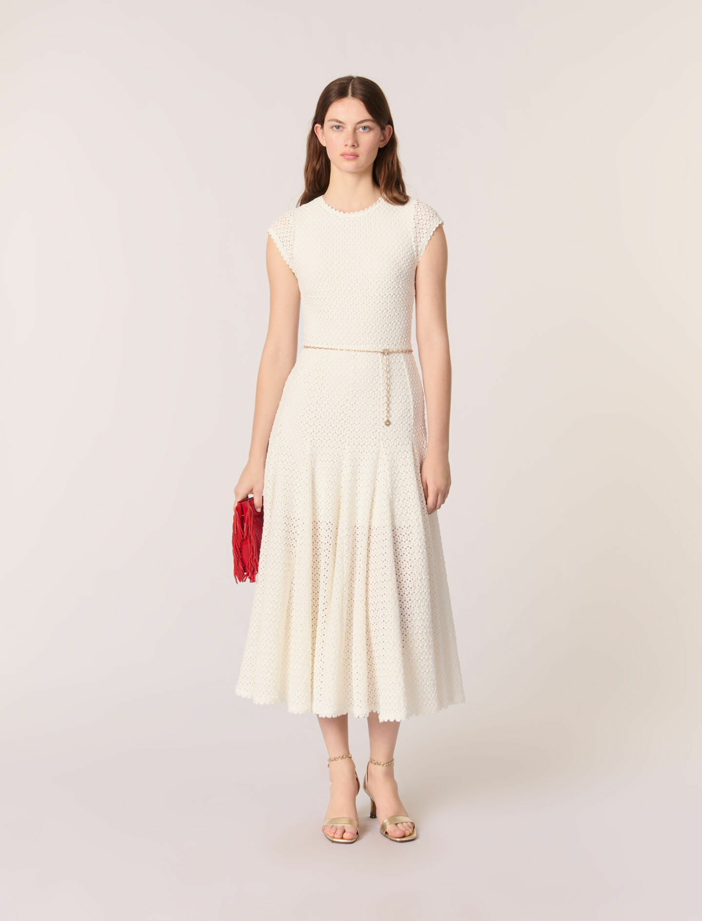 Robe longue en crochet