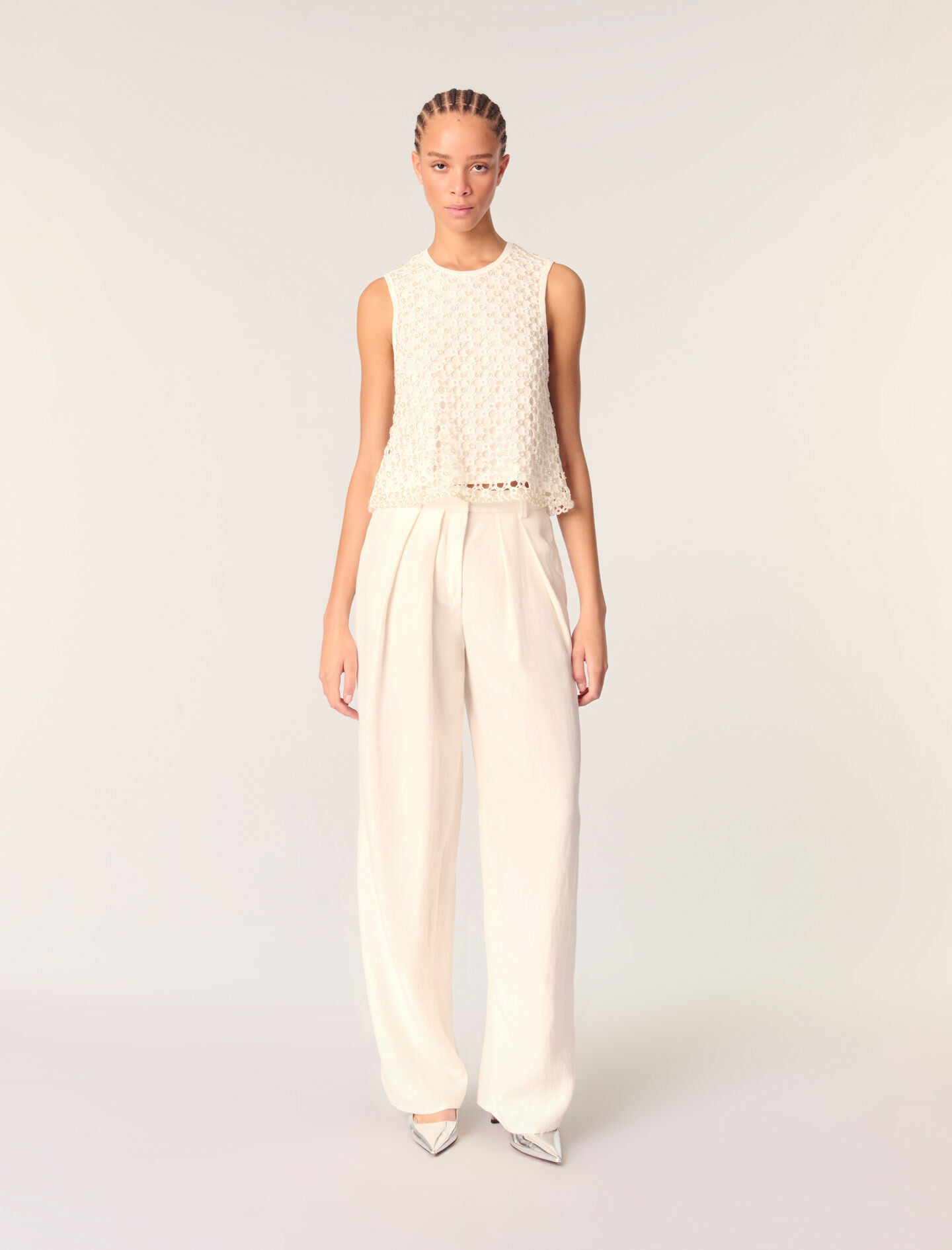 Top en crochet avec perles