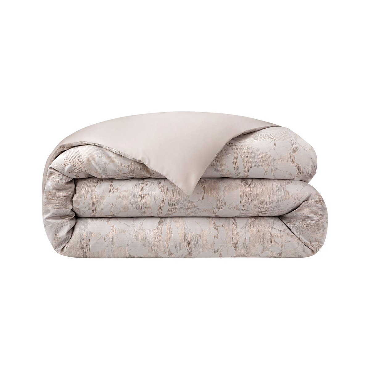 Yves Delorme - Housse de couette en satin beige, Nymphes
