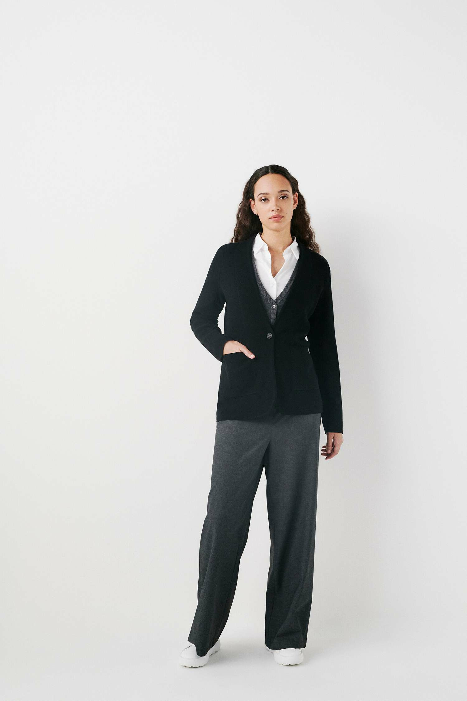 Veste mdiane 100 % laine