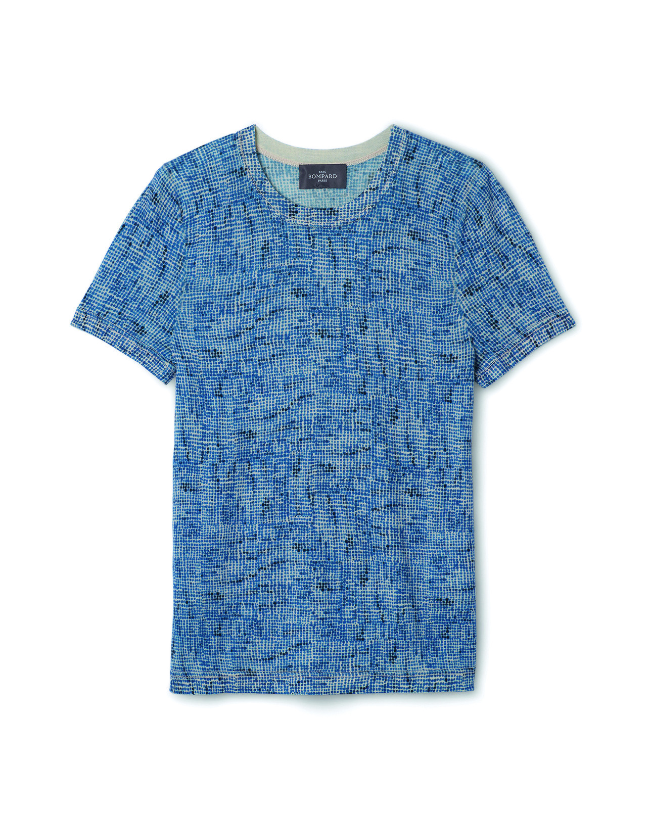 Col rond ultrafin imprimé aquarelle - Femme - MULTICOLORIS