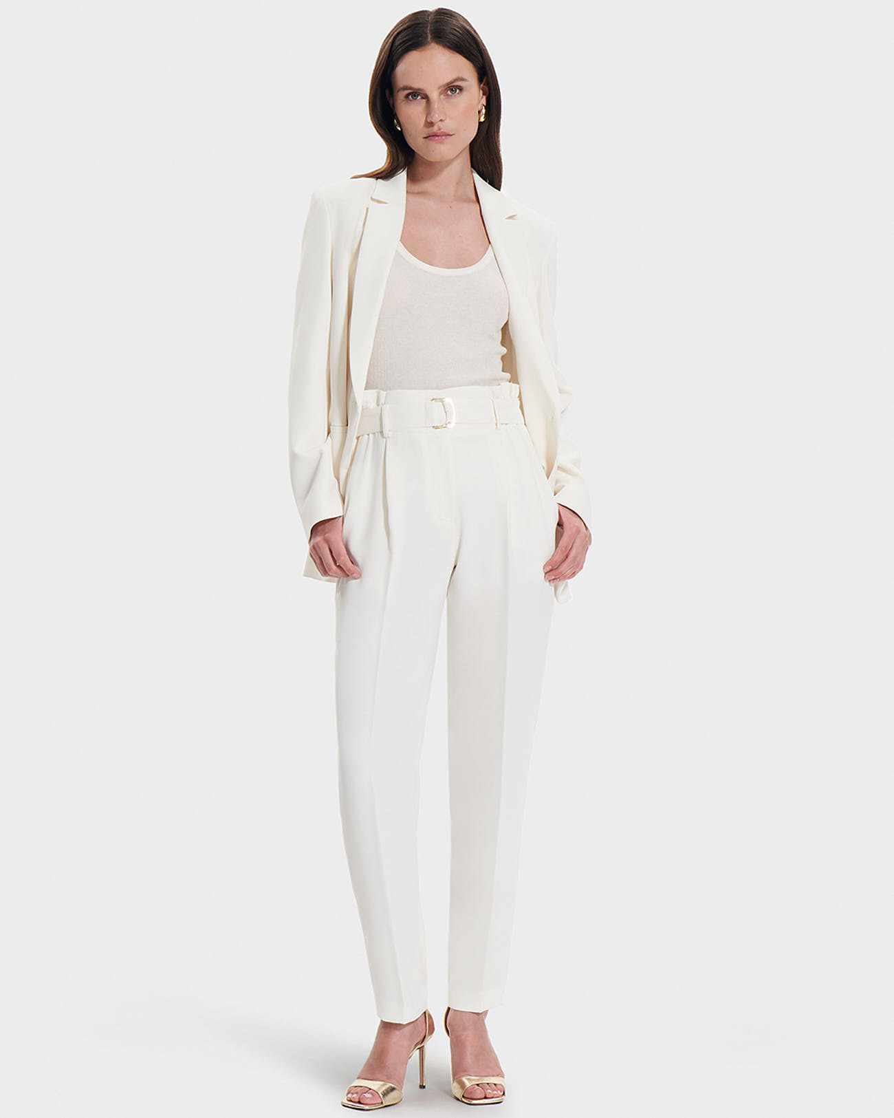 Pantalon Patricia Ecru en Polyester