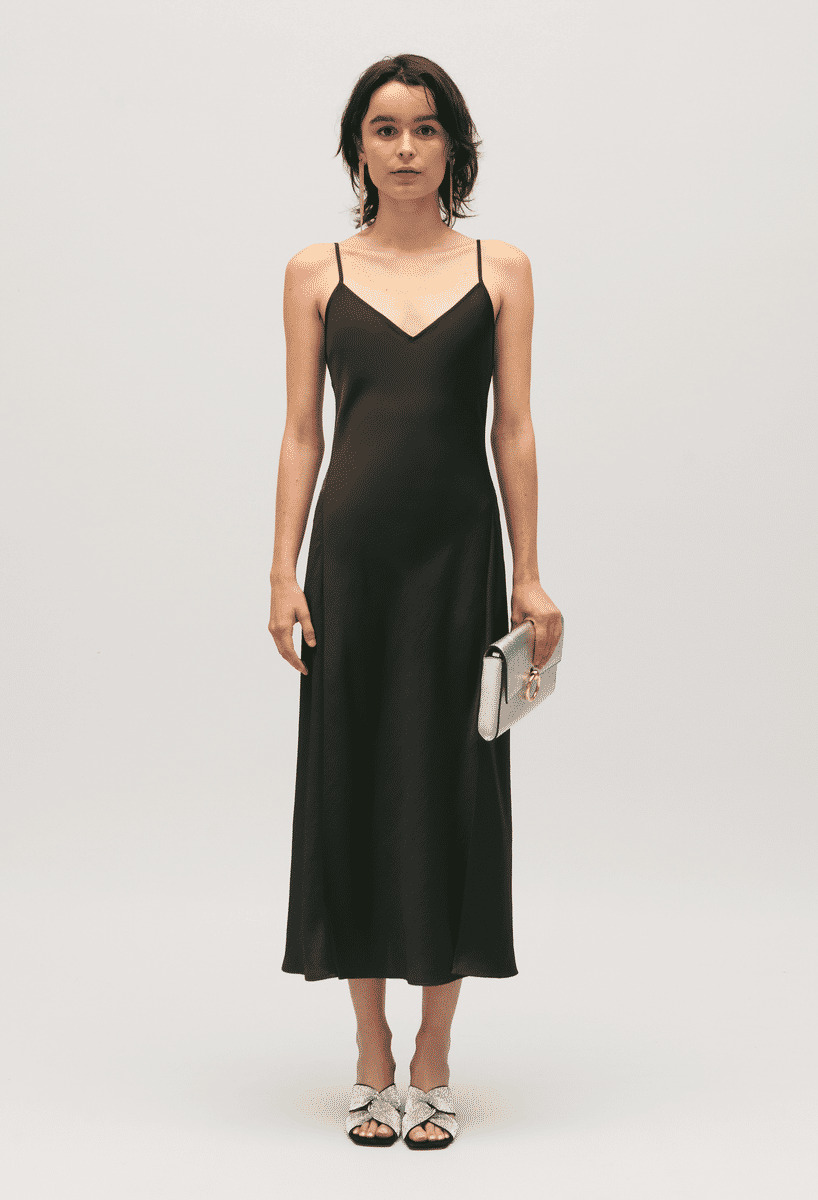 Robe nuisette midi noire
