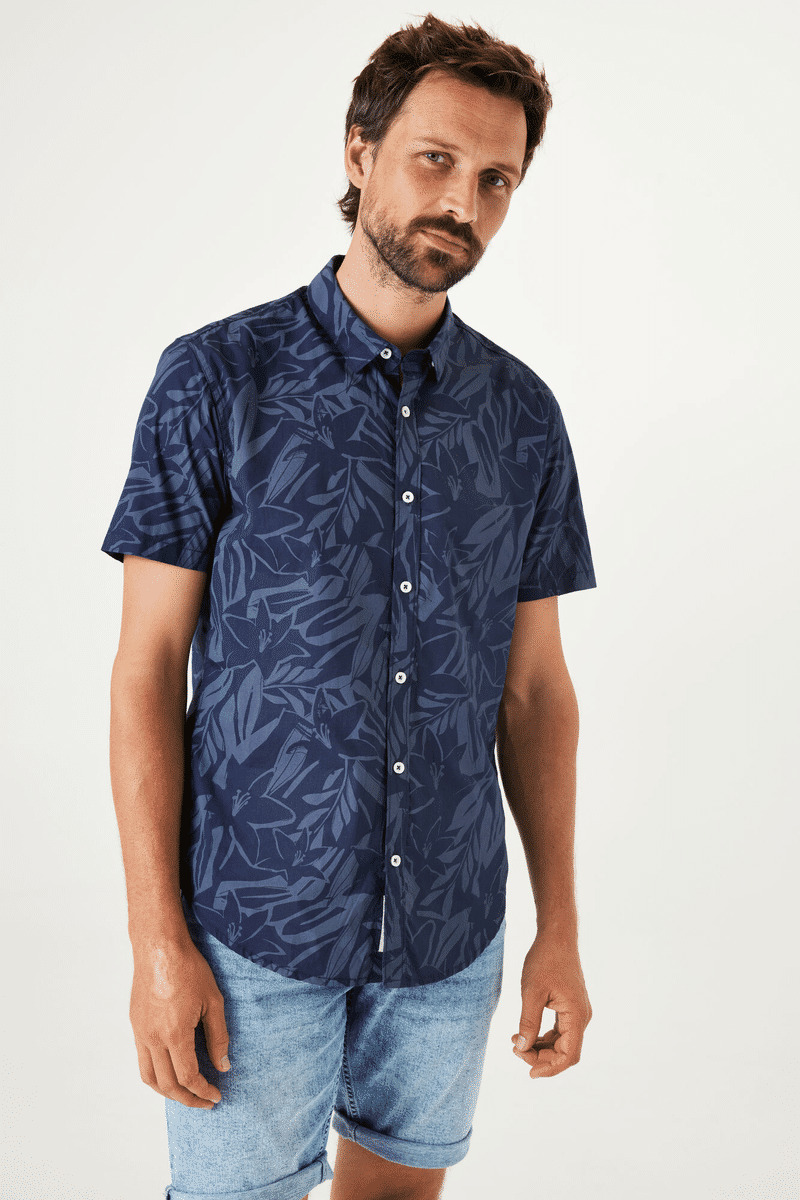 Men Shirt Blue