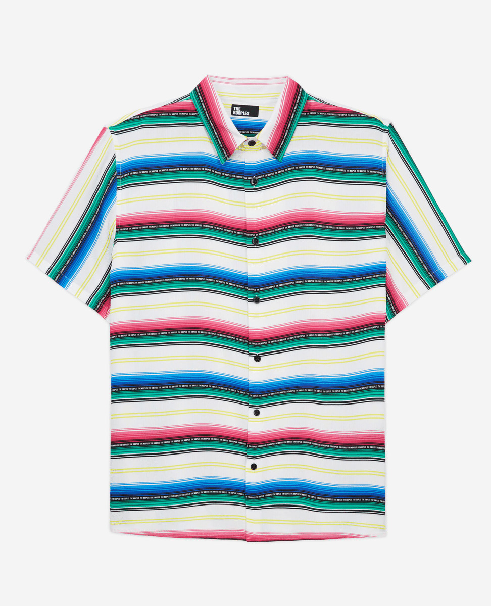 Chemise A Manches Courte Et Col Classique Imprimee Homme