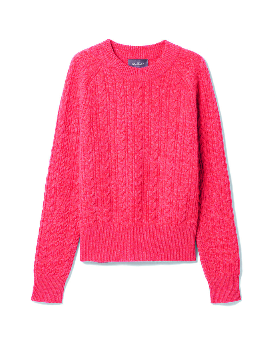 Pull col rond à torsades - Femme - GOJI