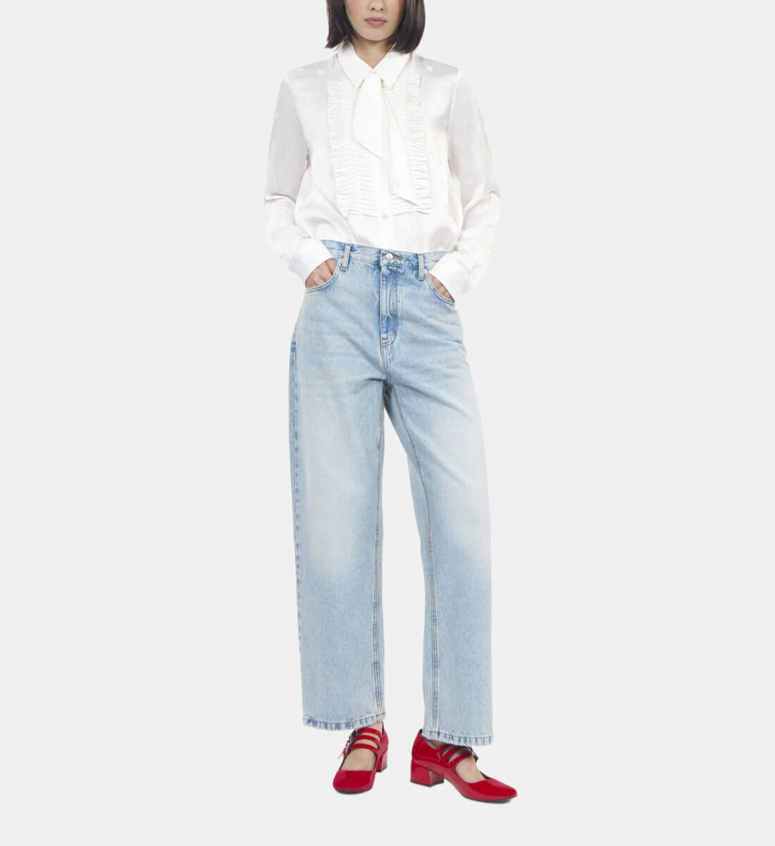 Chemise Jacquard Écrue Femme