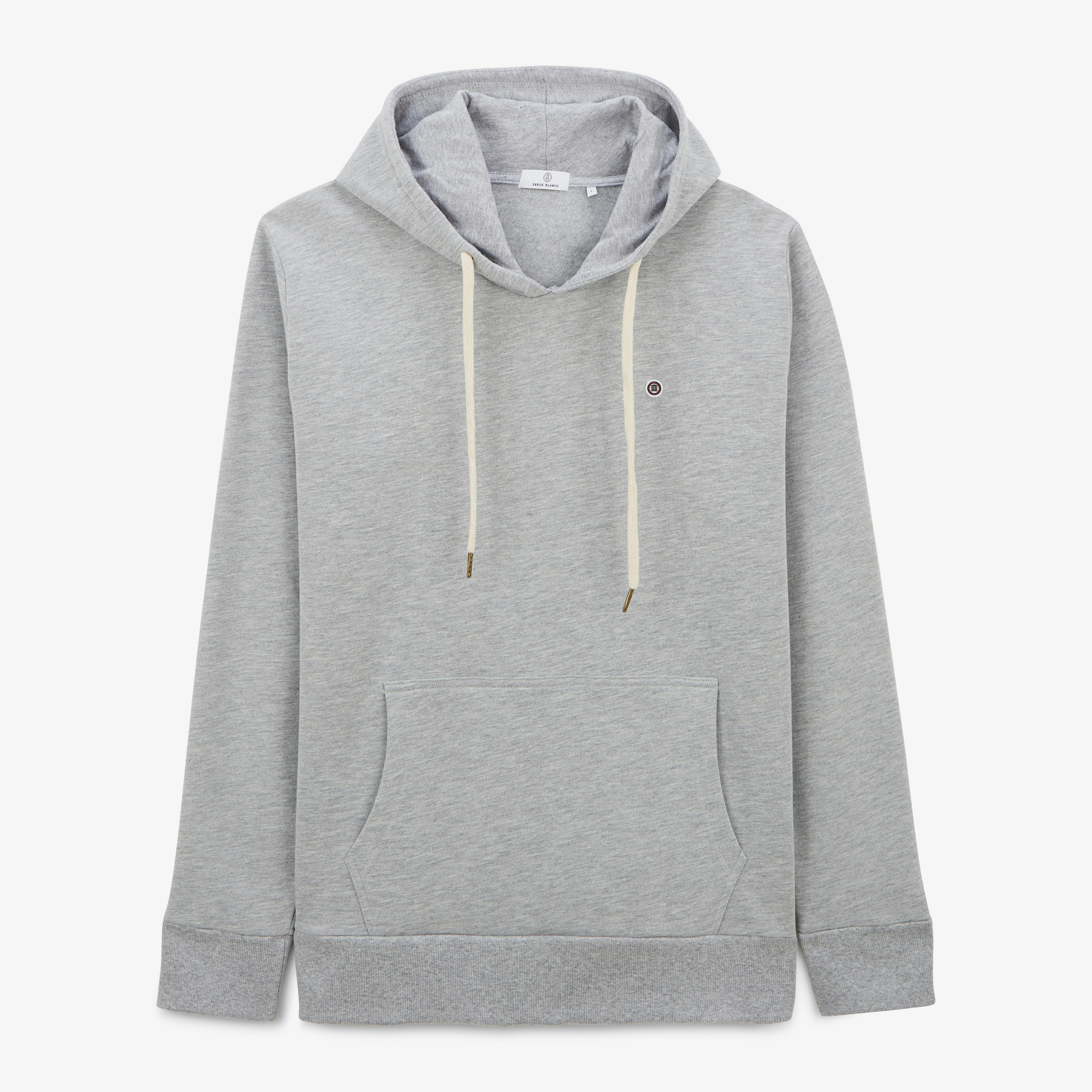 Sweat à capuche gris avec cordons