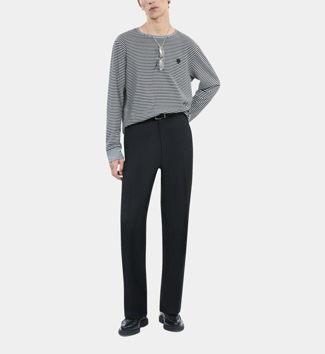 T-Shit Manches Longues À Rayures Homme