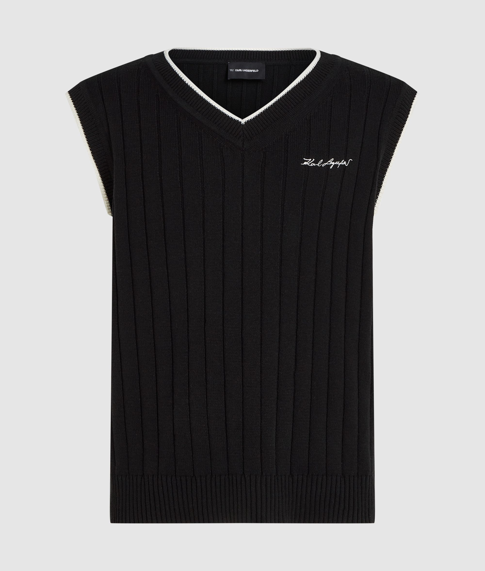 RUBBER PATCH KNIT VEST