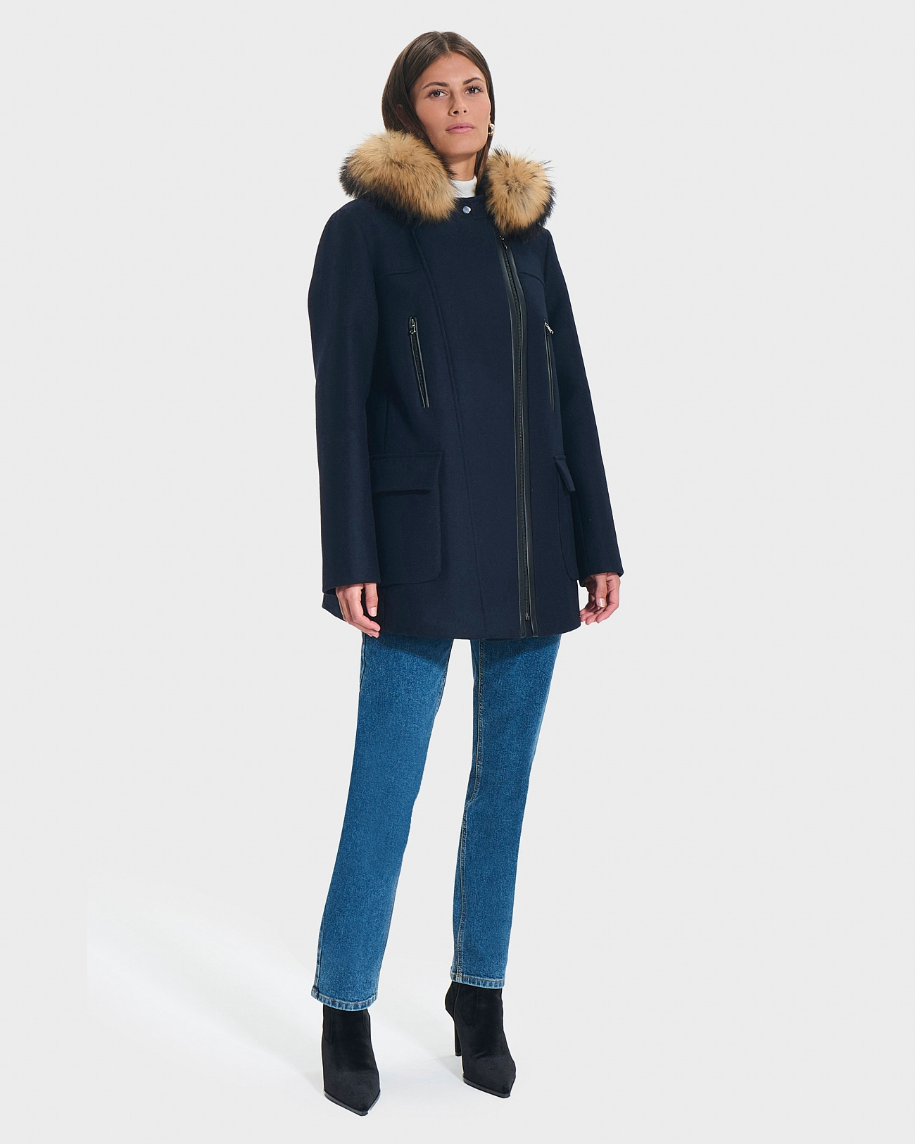 Manteau Gabie Nocturne en Laine