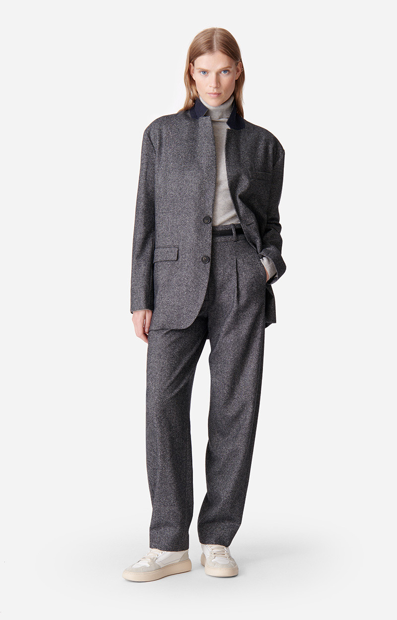 Pantalon David En Laine & Soie