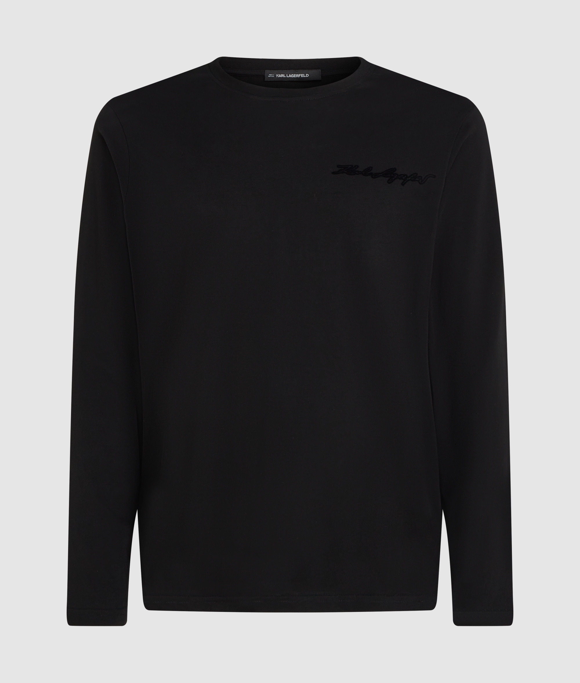 SGNTR FLOCK PRINT LS T-SHIRT