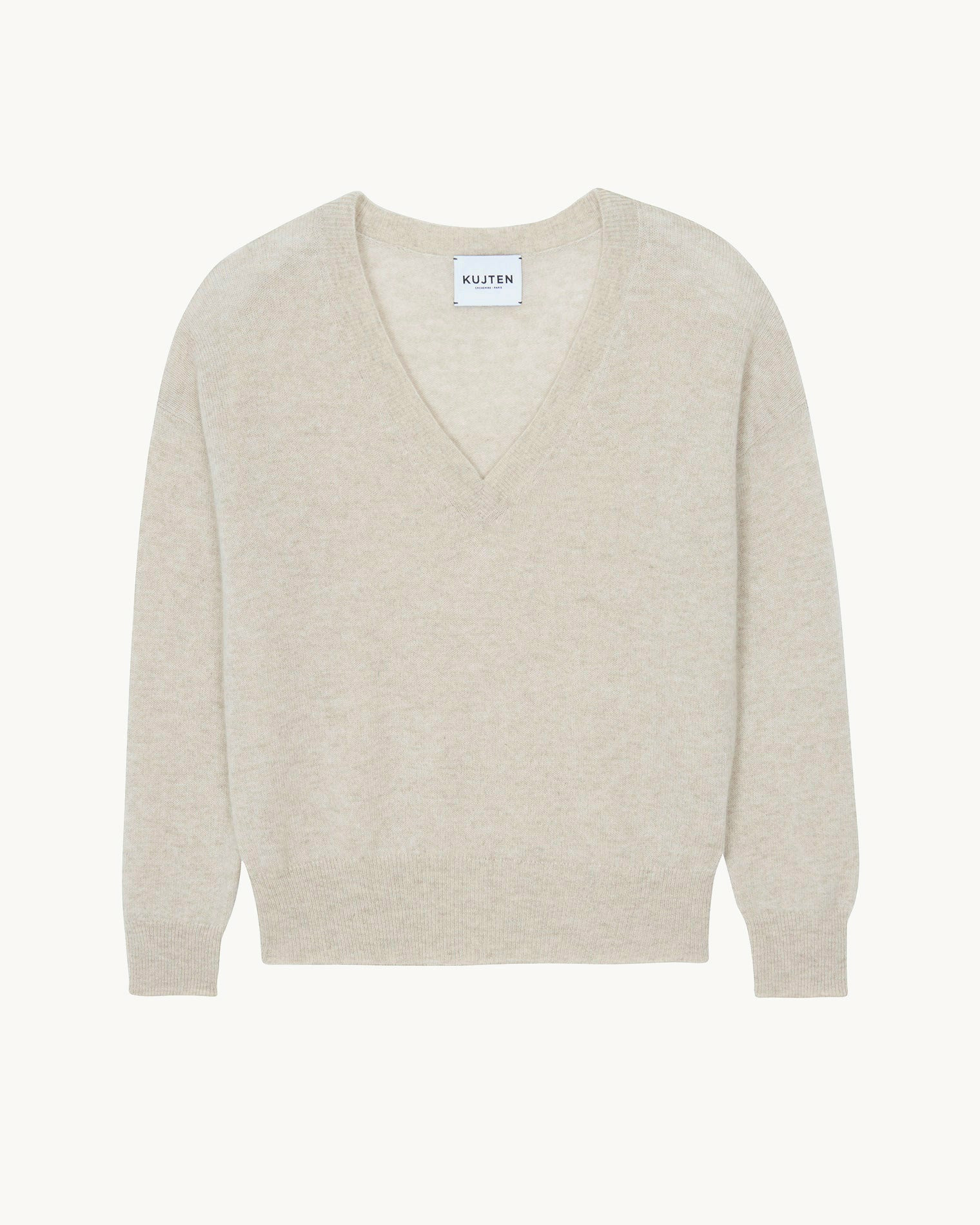 Pull Wendy Plain Pull cachemire col v boyfriend