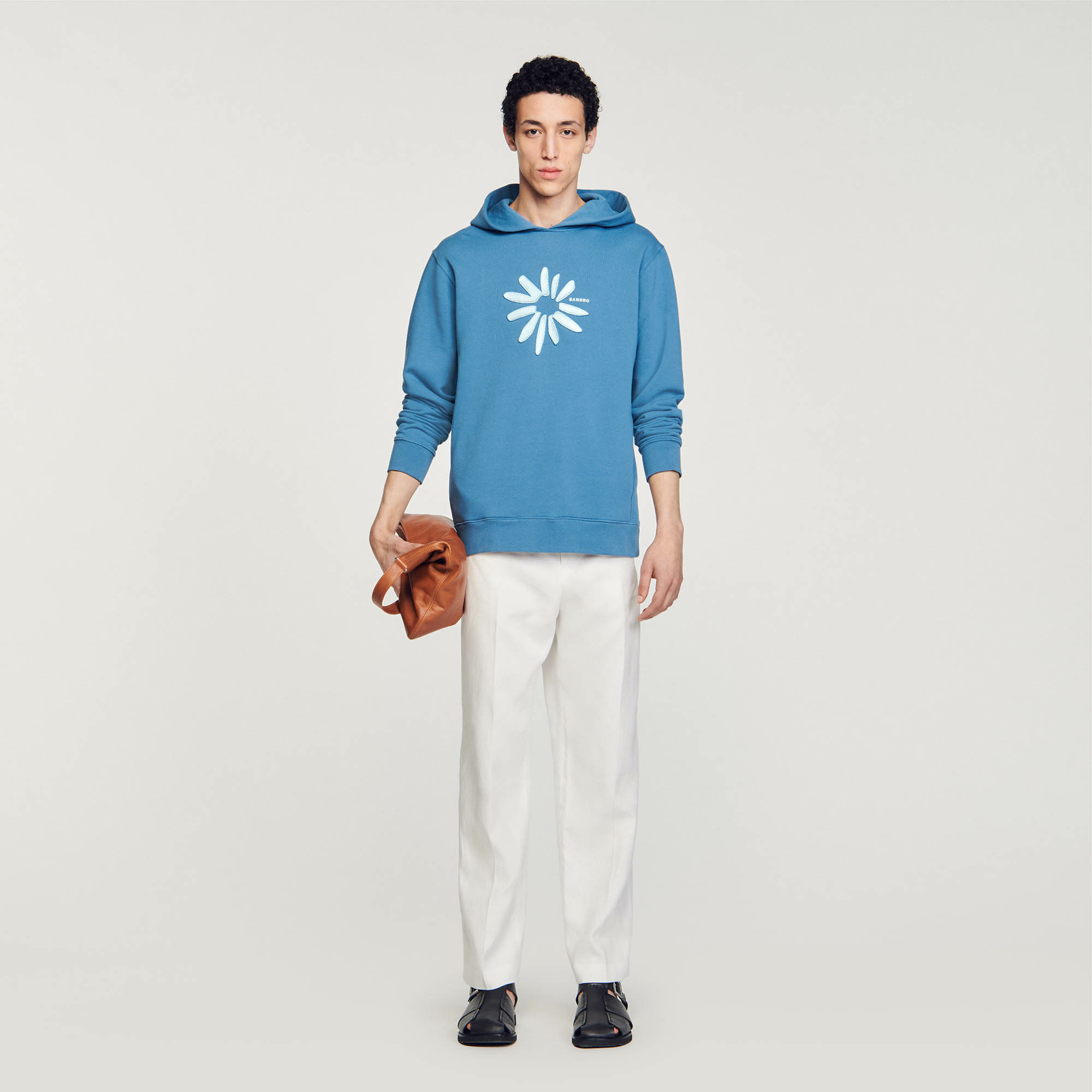 Hoodie fleur en coton