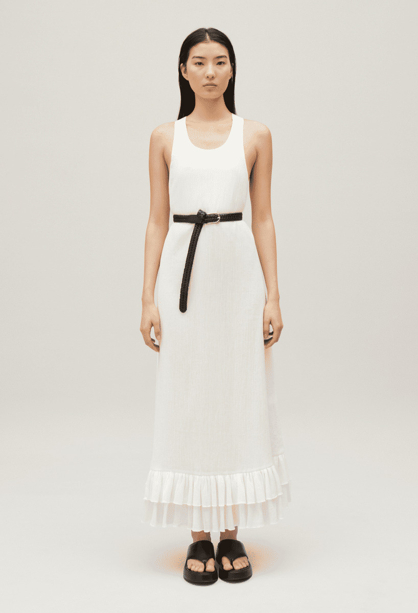 Robe midi volants