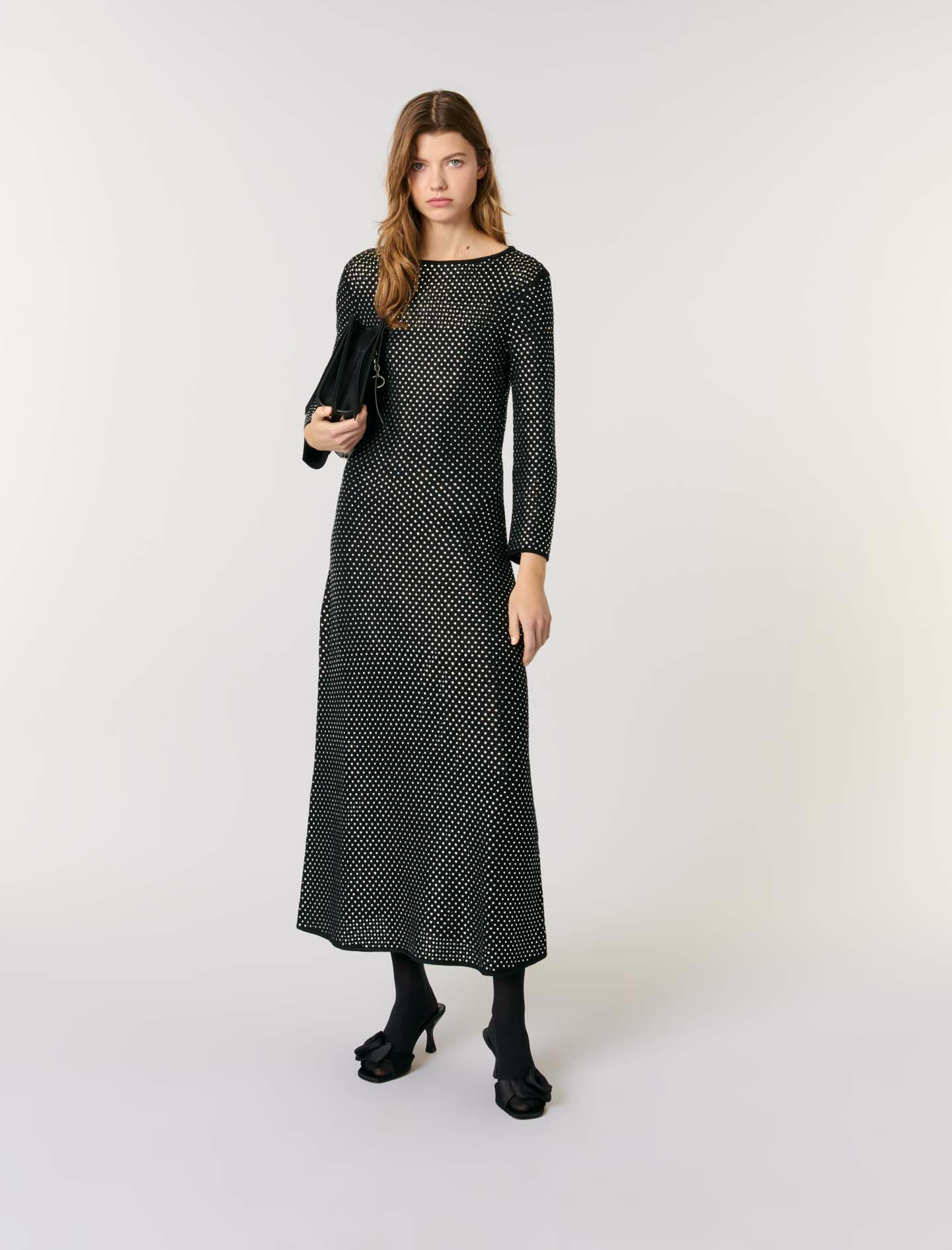 Robe longue à strass