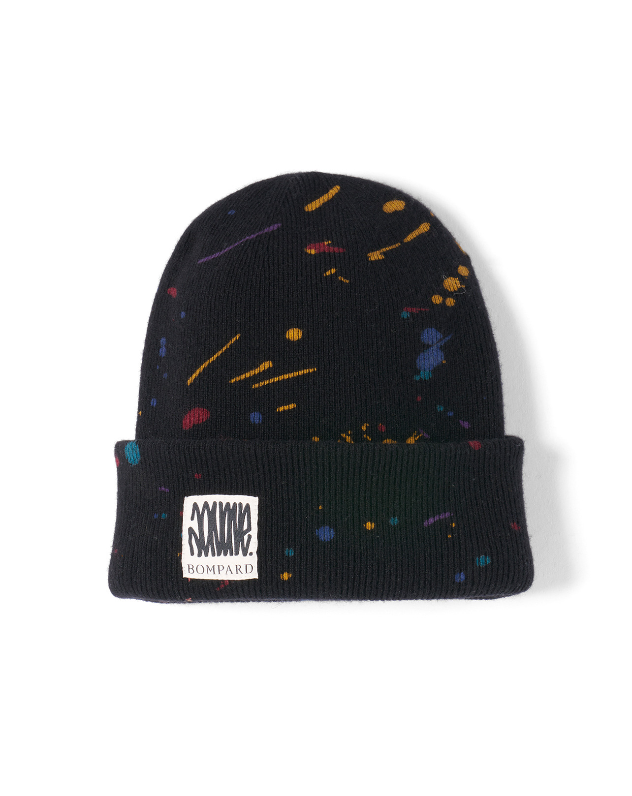 Bonnet à côtes imprimé JonOne - Accessoire - NOIR