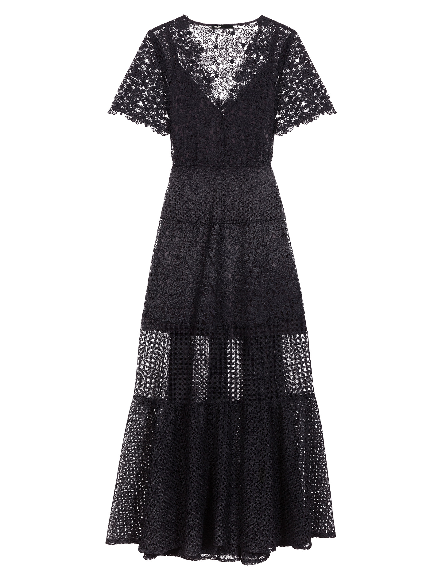 Robe longue en dentelle