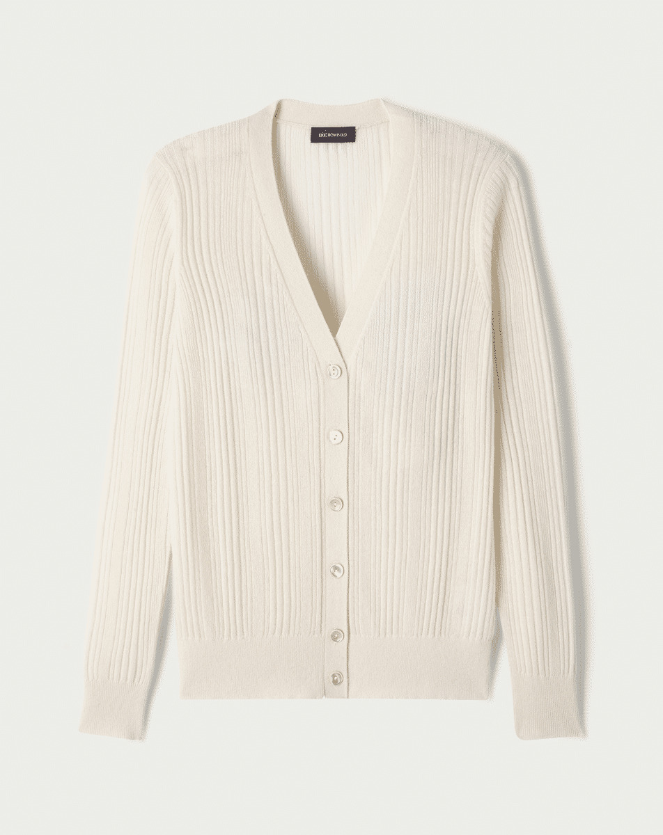 Gilet à côtes - Femme - NATUREL