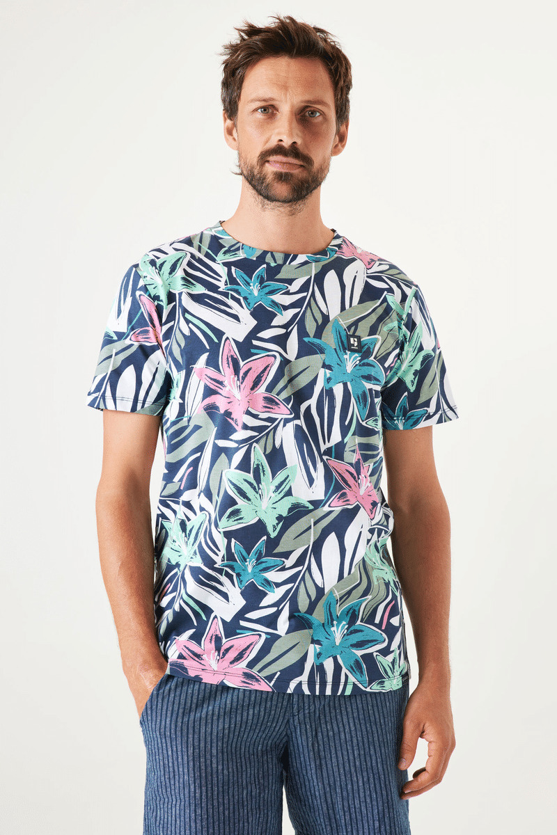 Men T-shirt Blue