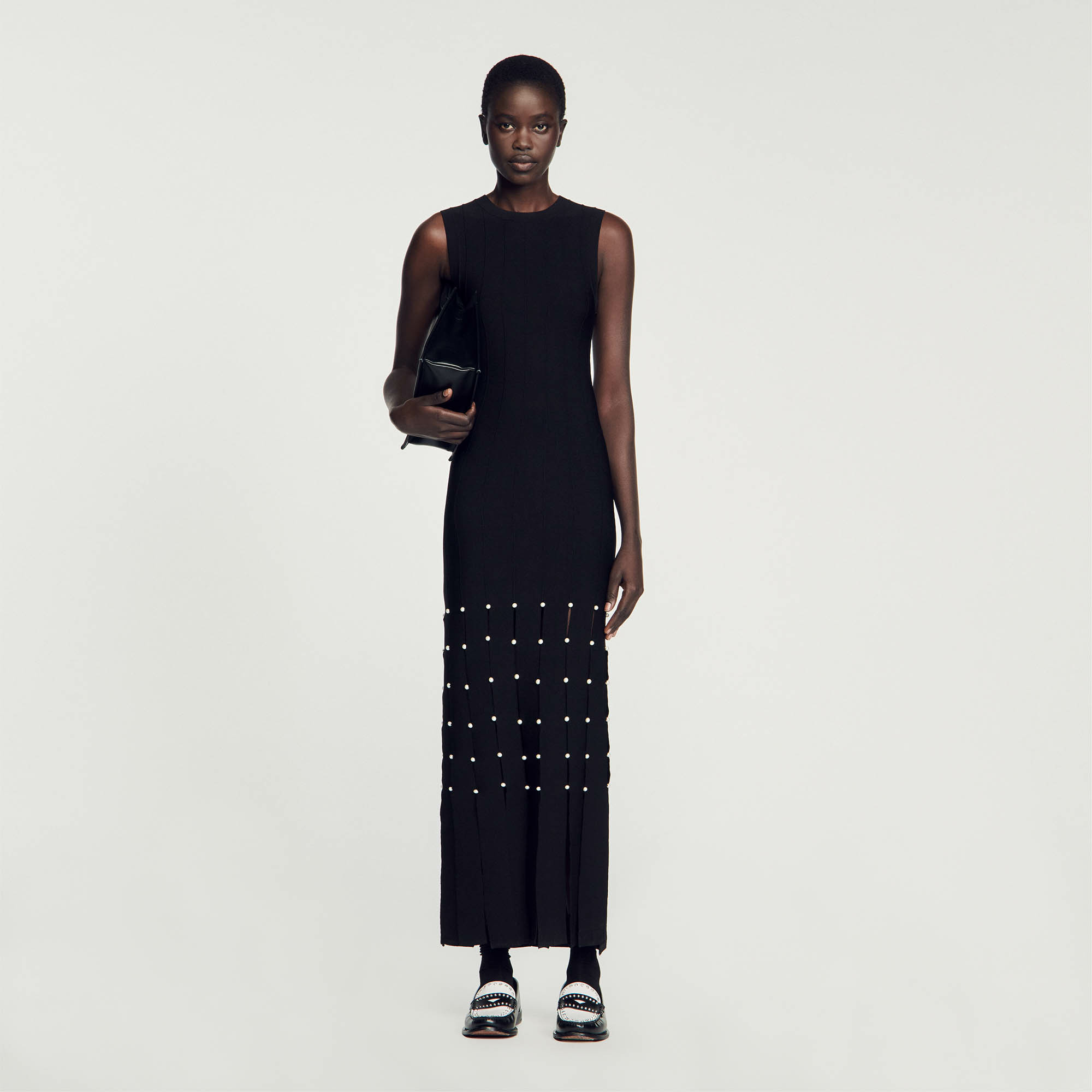 Robe longue à franges