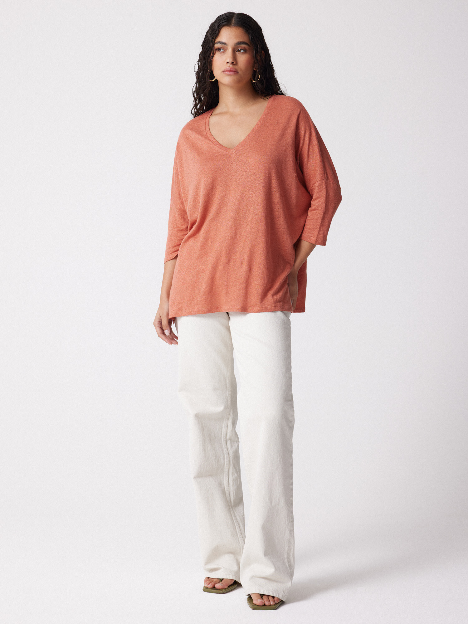 T-shirt lin Emilie TERRE_CUITE