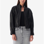 Blouson Col Montant En Cuir Okan