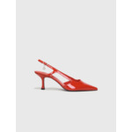 Escarpins slingback en cuir vernis