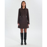 Robe Rever Chocolat en Polyester