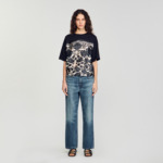 T-shirt à imprimé fleuri