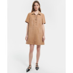 Robe Rosalia Beige en cuir