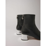 Bottines en cuir à bout carré