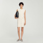 Robe courte en maille côtelée