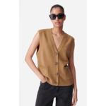 Cardigan Sans Manches Dashley En Laine & Yack