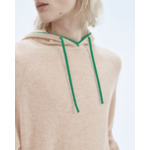 Pull Hoodie à Poche et Liserets Contrastes
