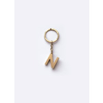 Porte-clés lettre "N" en laiton