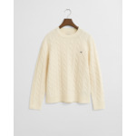 Lambswool Cable Knit Crew Neck Swea